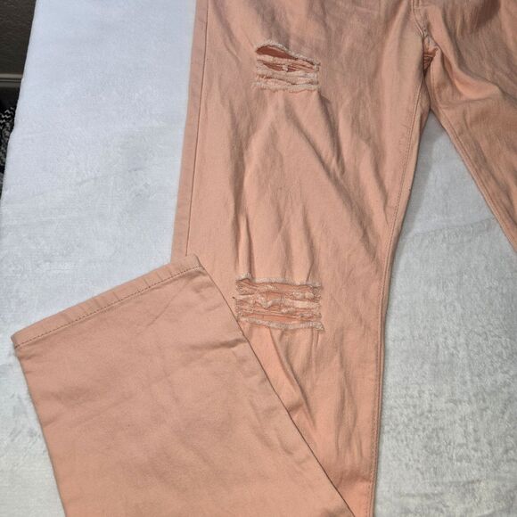 WULFUL Jeans Mens Peach Denim 34 X 30 Ripped Relax Fit Grunge Pants Punk Skater - Picture 3 of 6